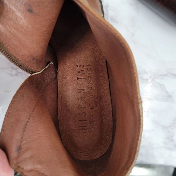 Hispanitas Ankle Boor 75677 Dakota Brown Leather Ankle Boots - Picture 11 of 13